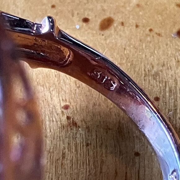 Natural Tasmanian Stichtite Garnet Sterling Silver Cocktail Ring Size 9 - Picture 6 of 11